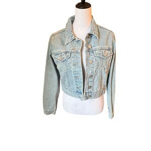 ABERCROMBIE AND FITCH Vintage Jean Jacket 90s Blue Denim Womens Medium